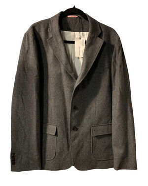 Apolis Global Citizen Mens Wool Blend Blazer Size L NEW Gray Patch Pockets